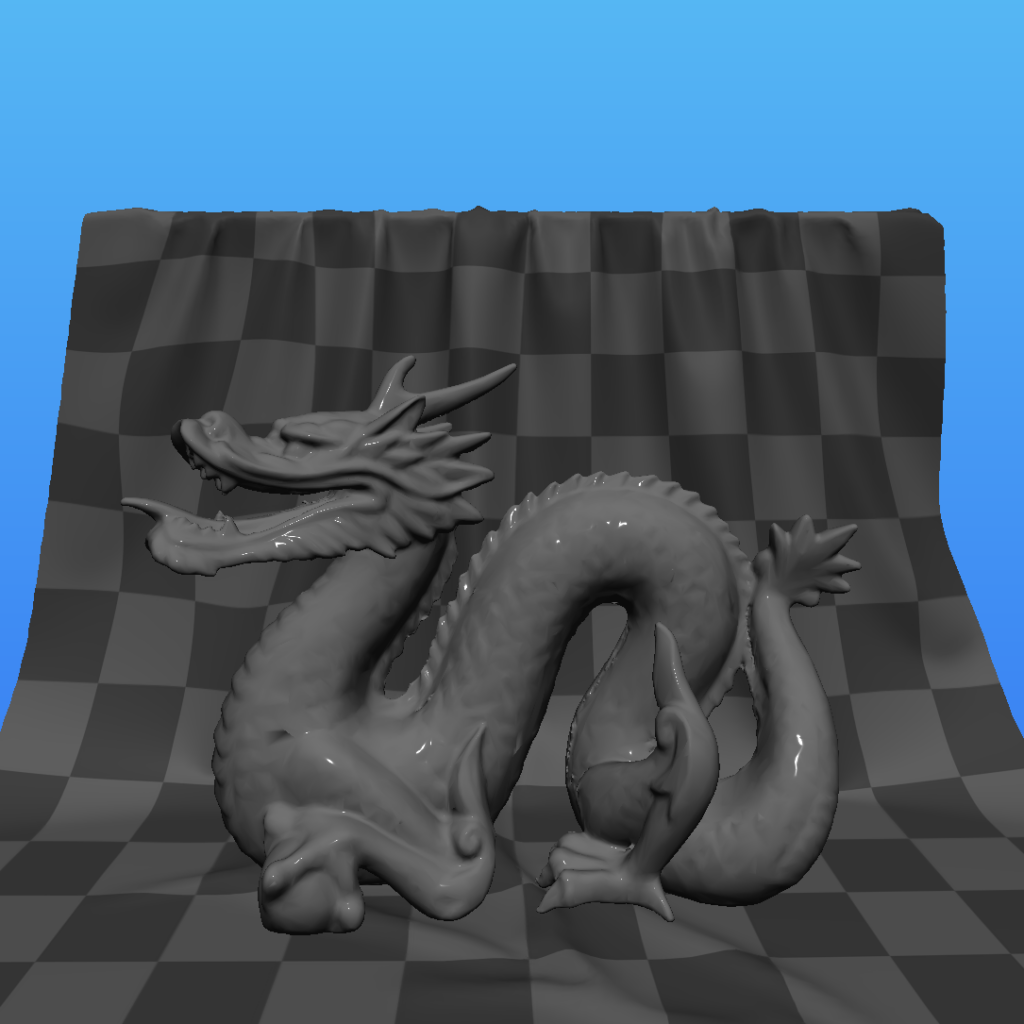 A dragon with specular highlights